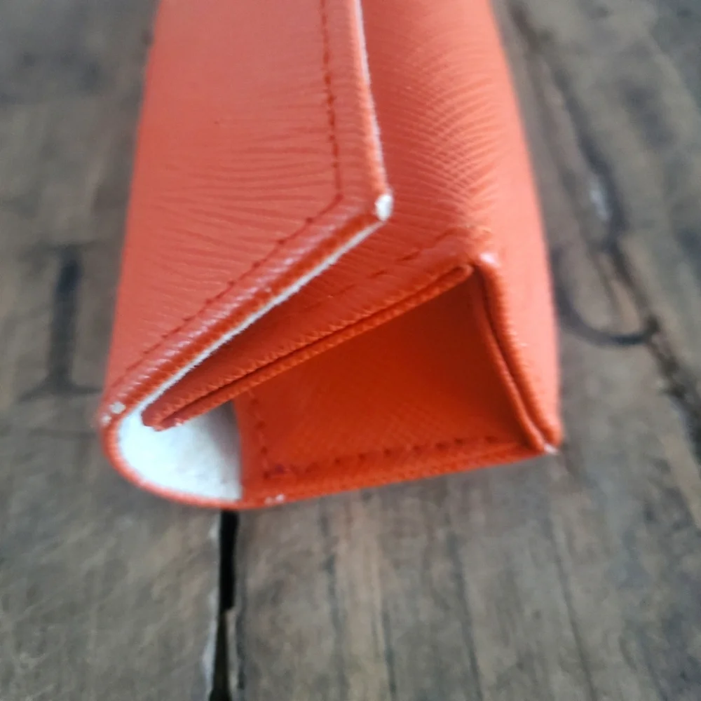 🔥TORY BURCH Rusty Orange‎ Signature Logo Eyeglass | Sunglass Case | Storage